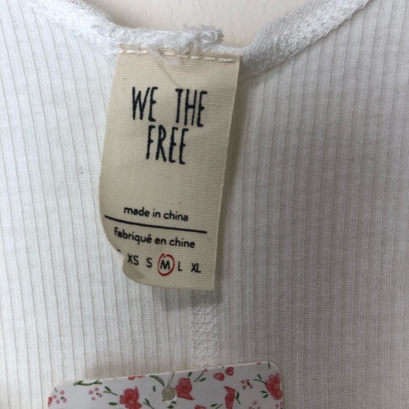 Free People Tangerine Tee Ivory Thumb Hole NWT - Picture 7 of 8